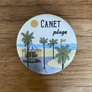 Magnet illustré carrousel de Canet Plage réalisé par Caroline Duboc