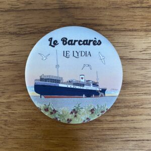 Magnet illustré Lydia du Barcarès paquebot emblématique réalisé par Caroline Duboc