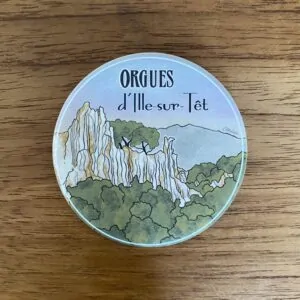 Magnet illustré Orgues d'Ille-sur-Têt formations rocheuses du Pays Catalan par Caroline Duboc