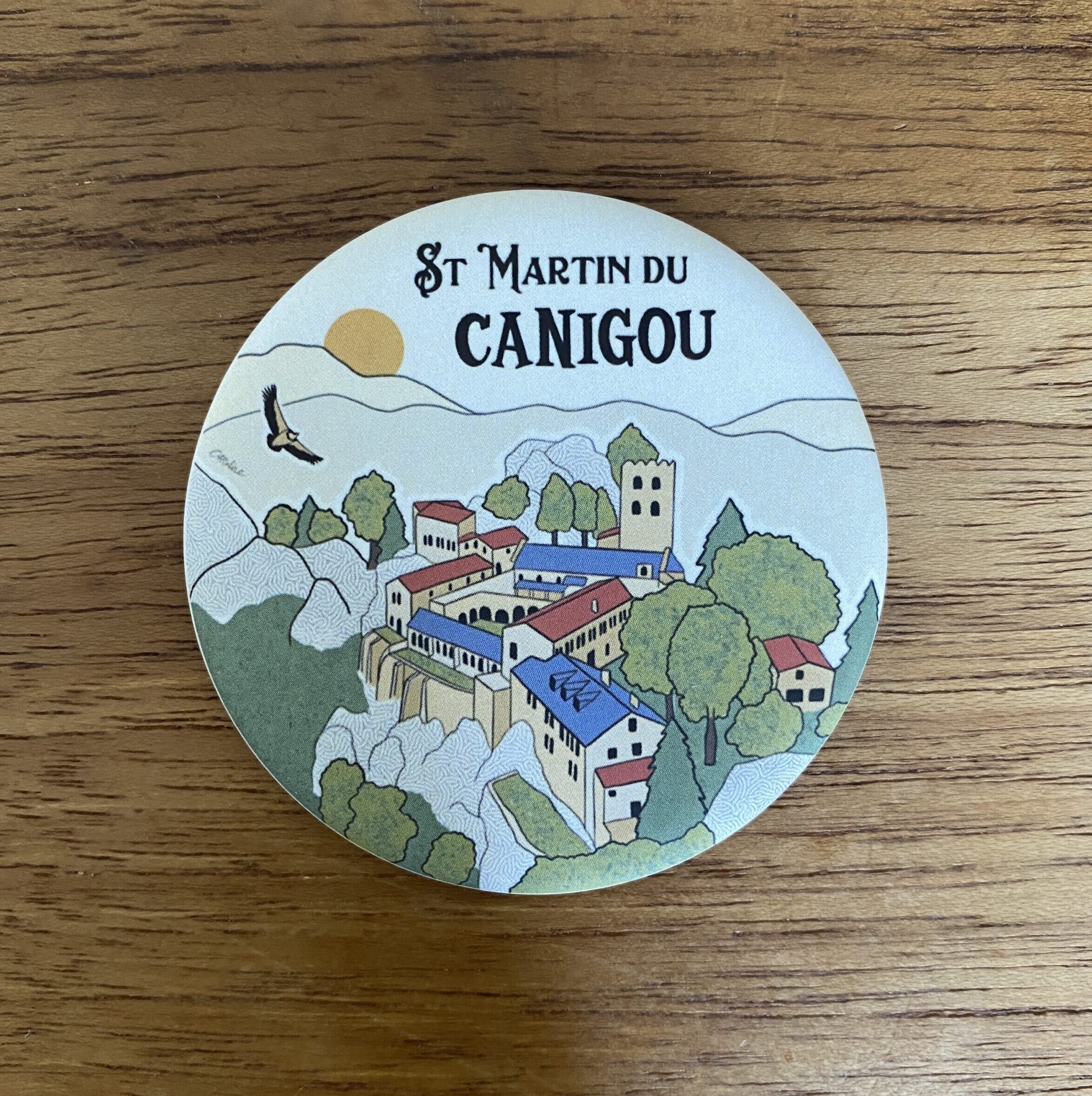 Magnets illustré Saint-Martin-du-Canigou vue panoramique abbaye catalane