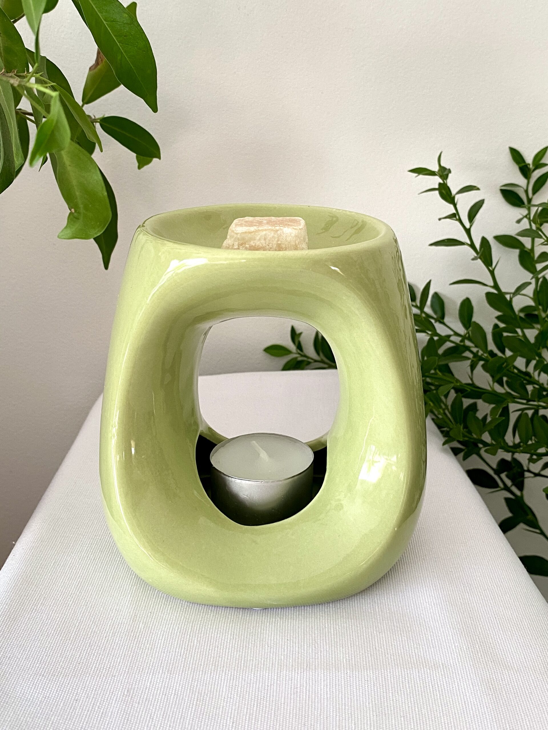 Brûle-parfum seventies vert