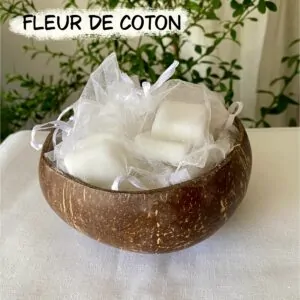 Carrés cire parfumée fleur de coton